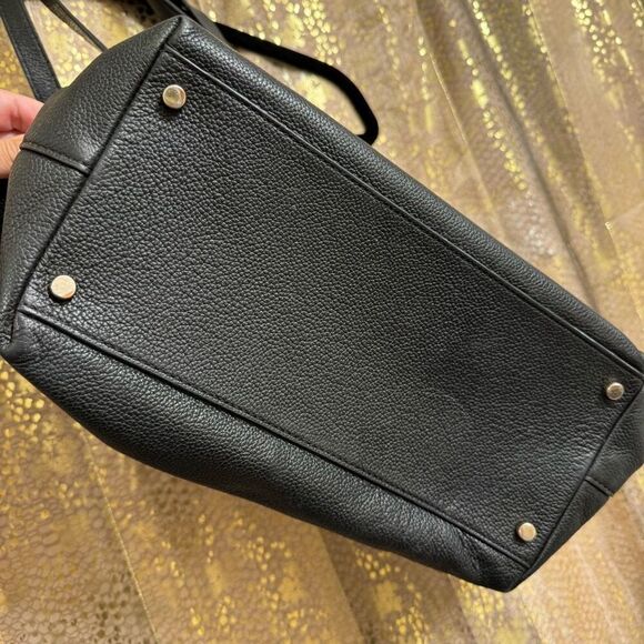 Kate Spade New York Larchmont Avenue Leather Penny Large Tote Color Black Used - Picture 5 of 13